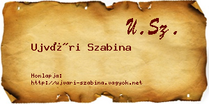 Ujvári Szabina névjegykártya